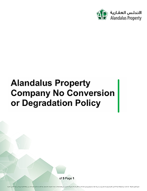 Alandalus Property  Company No Conversion  or Degradation Policy 
