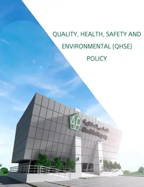 Quality Health Safety And Environmental Qhse Policy