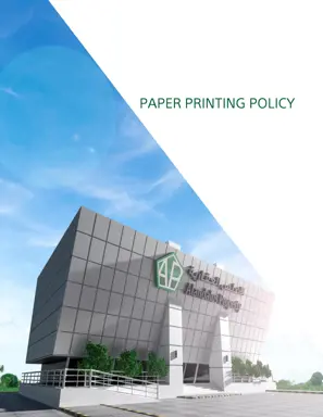 Paper Printing Policy